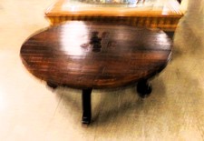 COFFEE TABLE TOP IS A WOOD SPOOL SIDE.  
Find with coffee tables - we always have a great assortment
$250.00