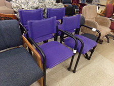 These purple chairs are on coasters and sold separately Good size for at desk or around a table.
$24.00