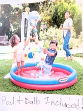 Lil Tikes Fun Zone pool.  Inflatable comes with balls and the water shooting pipes.  At front of store.  
$60.00
