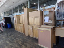KITCHEN CABINETS.  Includes 2 large corner Uppers and 8 flat uppers, and 6 Lower cabinets.  Sold as a complete kitchen.  You must haul out ASAP.  
$2500.00