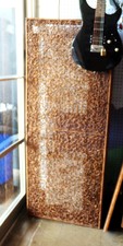 THE VINE SWIRL SCREEN is around 4 ft tall.  It encases light fixtures.  Past owner says is nice warm light on a wall, or can be a head board for bedroom
$125.00