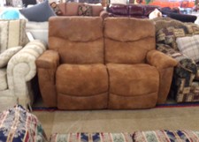 DOUBLE RECLINER.  Rust microsuede.  Electrically controlled.  
$375.00