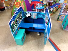 TODDLER ENTERTAINMENT.  This car interior themed with Paw Patrol has activities on both sides, front, and outside.  is approx 40