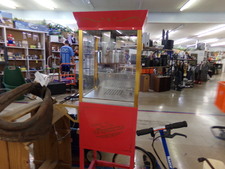 POPCORN POPPER on wheels!  This is a smaller unit so easy to take a variety of places to make gatherings more fun.  Find at front of store.
$100.00