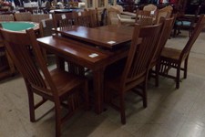 Solid wood tradional dining table with 8 chairs
$2995.00