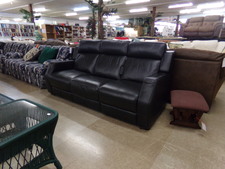 This smooth leather high-back couch is an electric double recliner.  Nice!
$546.40