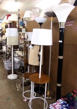 Floor lamps, table lamps and light fixtures
*Featured is black/silver/white lamp on right
$33.80