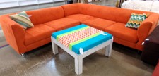 Orange sectional with ottoman/table
$895.00