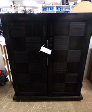 Dark wood cabinet
Displayed with our dressers but multi-purpose
Has shelves inside and holes for electrical cords
$131.30
