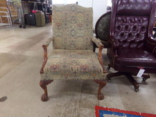 CLAW FOOT TAPESTRY CHAIR.
$71.30
