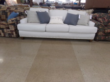 WHITE COUCH WITH THROW PILLOWS.  OVER 7 FEET WIDE COUCH
$595.00