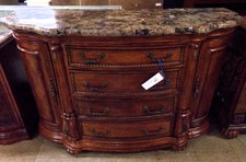 Beautiful dark wood buffet
Brown marble top
$650.00