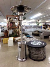 Tall Patio heater.  Propane needed.   Also patio Fire pit sold separately in picture.
$84.40