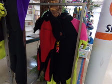 WET SUITS.  We have life jackets too.  
$18.00